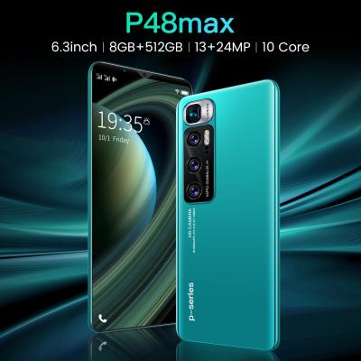 China Dual SIM Card Unlock Original P48 Max Refurbished Smartphone For Class A Used Second Hand Cell Phones for sale