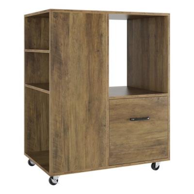 China Modern Multifunctional Movable Side Wooden 1-Drawer Filing Cabinet for sale