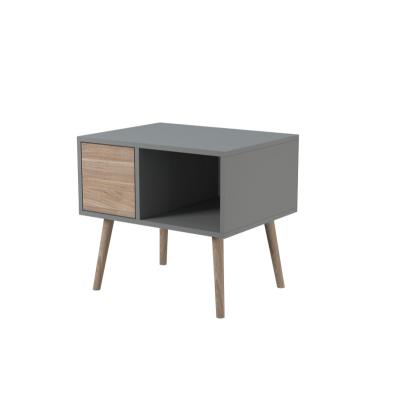 China Modern Multifunctional Wood End Table Side Tables For Bedroom Bedside Side Table With Rubber Wood Feet for sale