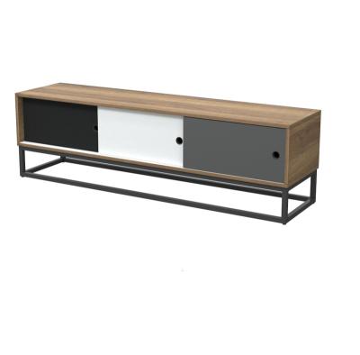 China Modern Wood Storage Cabinet With Sliding Doors TV Stand For Home Living Room for sale