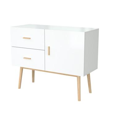 China (Other)Cheap 1 Door 2 Drawer Living Room Sideboard Classic Storge Classic Cabinet Adjustable Nordic White Wood Sideboard for sale