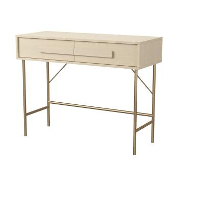 China Modern Top Selling Luxury Living Room Hallway Entry Console Table With 2 Drawers And Gold Legs for sale