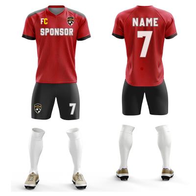 China Best Quality Club Team Jersey Soccer Jersey Uniforms Football Jersey Kits Sublimation Soccer Wear Custom Best Quality Sets Free for sale