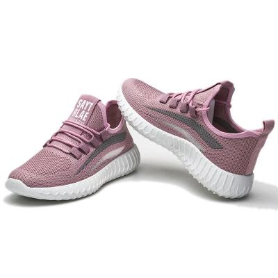 China Fashion Trend Fashion Women Lace Up Light Sports Female Running Shoes Couple Breathable Student Sneakers for sale