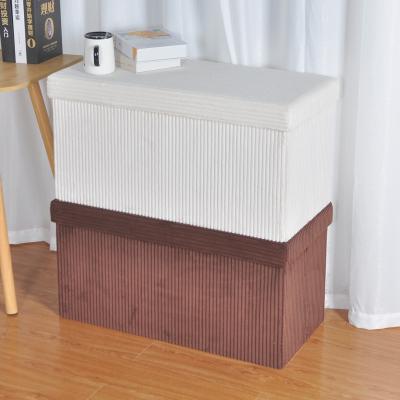 China Foldable Style Amazon Brown Bench Ottoman Box Customized Home Storage for sale