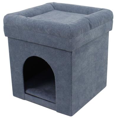 China Collapsible Modern Fashionable Soft Cloth Stool Seat Stool RTS Kennel Stool Foldable Pet House Bed for sale