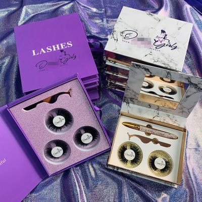 China En long natural self box natural faux wimpern eyelashes free sample lashpackaging box, with custom logo box lashbox packaging box custom for sale