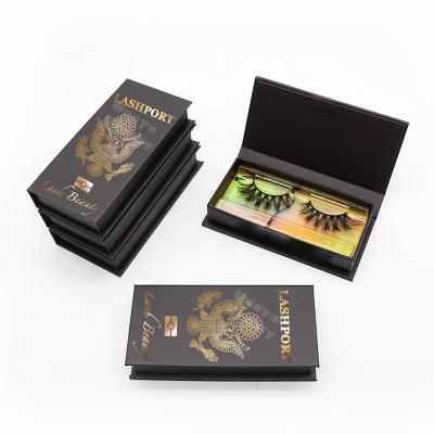 China Long Natural Custom Box 100% Real 3d Mink Eyelashes Private Label Passport Eyelash 25mm Mink Lashes Passport Lash Boxes for sale