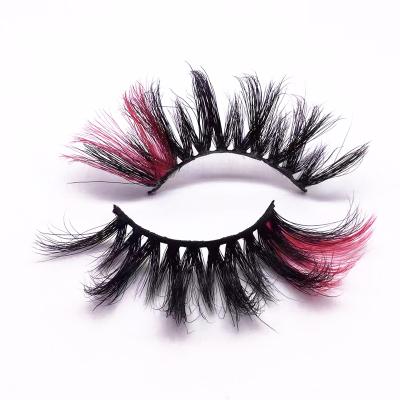 China Natural Long Fluffy Colorful Eye Lashes White Eye Lash Reusable Natural Dramatic Pink Red Yellow Purple Cosplay Makeup Eyelashes for sale