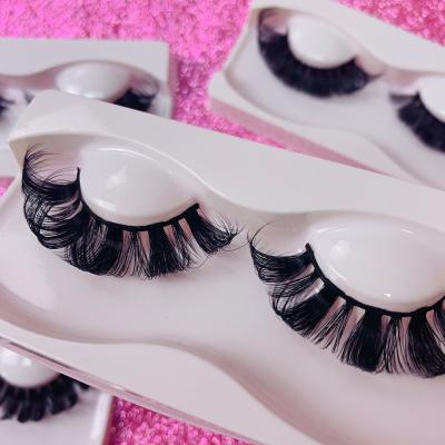 China Natural Soft Russian Stripe Lashes False Eyelash False Mink 13mm D C Loop Wink Winged Eyelash Extensions With Custom Lash Box for sale