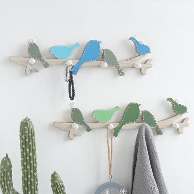 China Modern Simple Decorative Animal Wall Hook Wooden Wall Mounted Clothes Bag Key Chain Hanger Key Rack Organizer for sale