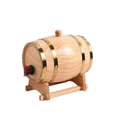 China 1.5L 3L Durable Wooden Wine Barrel With Stand Whiskey Beer Barrel Barrel for sale