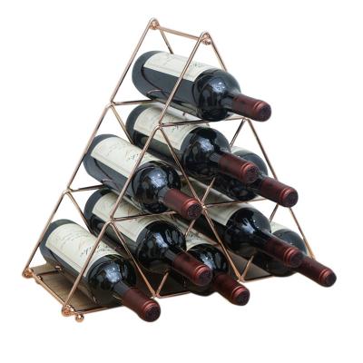 China Modern Stocked Iron Wine Rack Metal Wine Rack Storage Shelf for sale