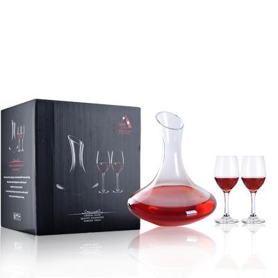 China Modern Luxury Glass Wine Decanter Set Gift Box Packing Red Wine Glasses Set With Decanter for sale