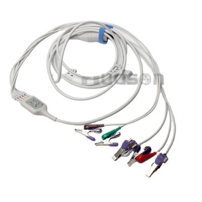 China TPU+copper 5 Lead Electrocardiogram ECG Cable Connection Lead Wire Break Lead Veterinary Accessories for sale