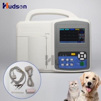 China Portable Cat Digital 3 Channel ECG Plastic Animal Machine ECG Dog Medical Veterinary Equipment for sale