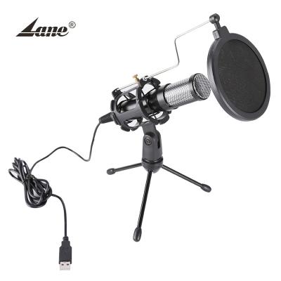 China Lane Lum-12 USB Condenser Microphone Studio Recording Microphone Kits Handheld Microphone Kits Filter Stand for YouTube Live Broadcast Karaoke Laptop for sale