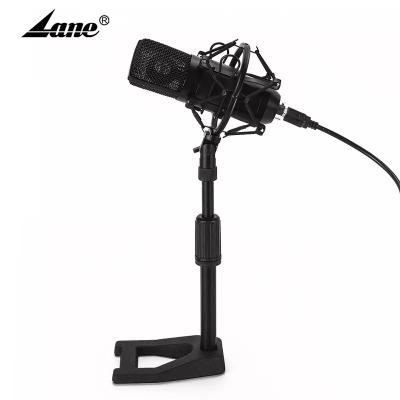 China Professional Handheld Microphone Lane Condenser Recording Studio Tripod Desktop Microphone for Laptop Phones for sale