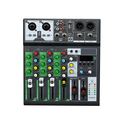 China Professional DJ dslr mixing console 6 channel portable audio player player console oem mini mixing audio mixer for recording mp3 for sale