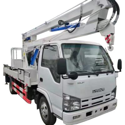 China China ISUZU QL10703HARY 14m work platform aerial bucket truck articulated boom truck lift 14m telescopic boom for sale < 4L for sale