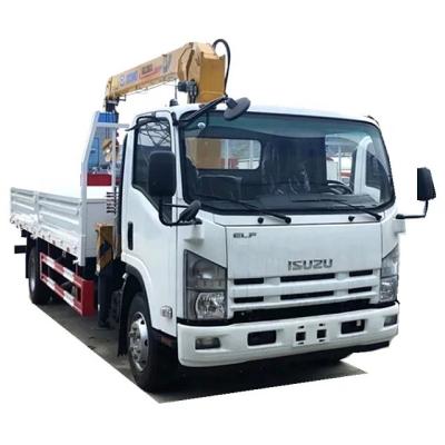 China CRANE TRUCK New ISUZU 6.3T Truck Mounted Crane Lorry Mounted Crane With Foldable Arm For Sale for sale