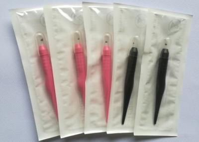 China Black And Pink Manual Eyebrow Tattoo Pen Microblading Equipment Streamline Design for sale