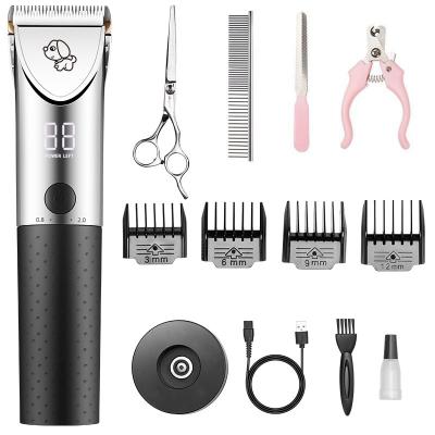 China Professional Cordless Pet Grooming Products Stainless Steel Sustainable Cleaning Pet Hair Trimmer for Pets for sale