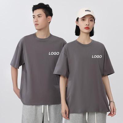 China Women's Wholesale Heavy Cotton Drop Anti-wrinkle Shoulder Empty T-shirts Mens Unisex Clothing Hip Hop Premium Oversized T-shirt for sale