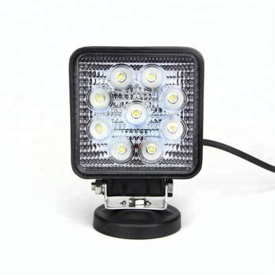 China fabrica car light 27w 12v waterproof round square round faros facos led trabajo faena acesorios automotriz para truck tractor JR-G19-YF 27w for sale