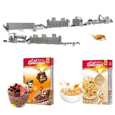 China Oatmeal Breakfast Processing Line Automatic Frosted Processing Line Breakfast Oatmeal Cereal Cereal Making Equipment for sale