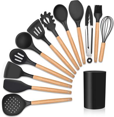 China Household Kitchen Cookware Set Viable Hot Selling Tool 13 Pieces In 1 Set With Wooden Handle for sale