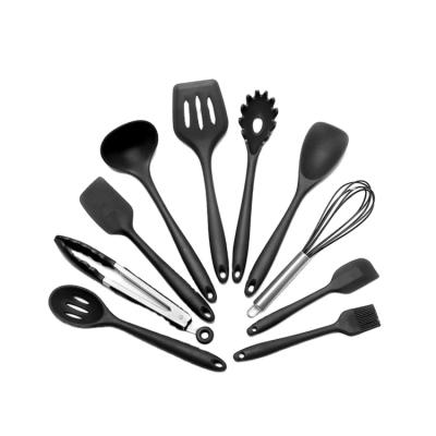 China Viable Us Wholesale Utensils Silicone Nylon Kitchen Utensils Set Non Stick 11pcs Resistance Cooking High Temperature Cookware Sets for sale