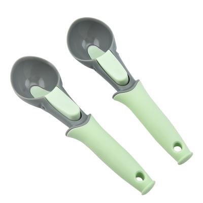 China Viable Ice Cream Scooper Cookie Scooper Instrument Kitchen Grade Plastic Size Ice Cream Scoops With Easy Trigger for sale