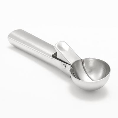 China Viable Wholesale Kitchen Tools Cookie Ice Cream Spoon Scoopers Stainless Steel Ice Cream Scoop With EasyTrigger Release for sale