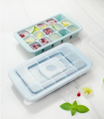 China Amazon Viable Products Bpa Free Ice Cube Mold Small Square Plastic Ice Cube Tray Easy To Drop Ice Ball Maker Mold With Lid for sale