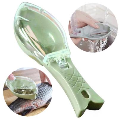 China Viable Skin Brush Fish Scaler Factory Price Fishing Scraping Brush Quickly Remove Peeler Scaler Cleaning Scraper for sale