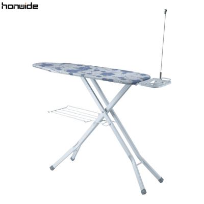 China 7-Level Teeth Waist Adjuster Iron Board Ironing Board Stand H Leg Folding Ironing Board Multi-Function Canvas Cover for sale