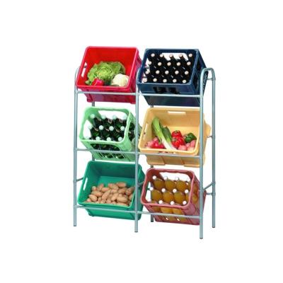 China Stocked Kitchen Fruit Vegetables Beer Stand Rack Save Hot Selling Space for sale