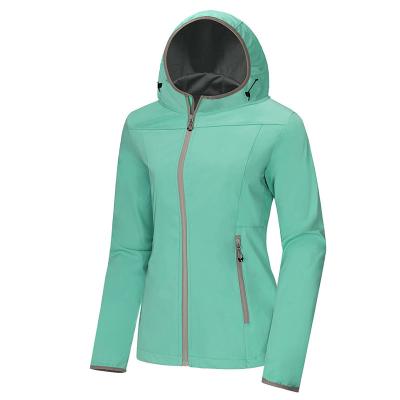 China Breathable Women's Softshell Lightweight Hooded Jacket For Running Travel Hiking, Windproof, Water Repellent for sale