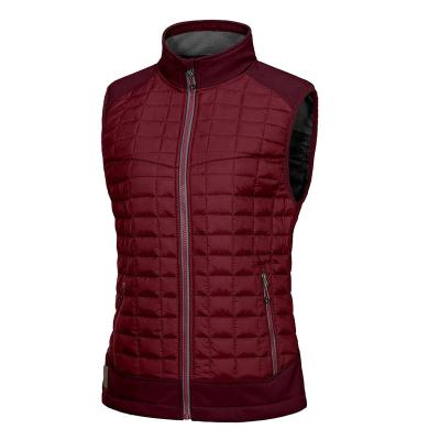 China Breathable Sleeveless Jacket Women's Lightweight Stripper Vest , Outdoor Warm To Increase Running Travel Golf Quilted Jacket For Winter Black for sale