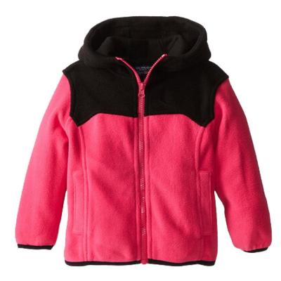 China 2021 Winter Style Girls Small Breathable Warm Red Fleece Hooded Jacket for sale