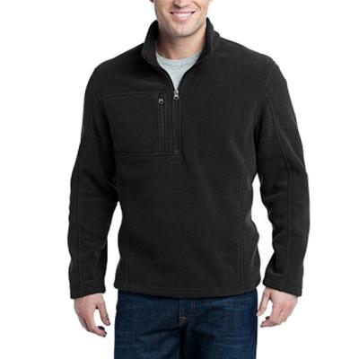 China 2021 Classic Stand Collar 1/4 Zipper Fleece Breathable Sweater Jacket For Men for sale