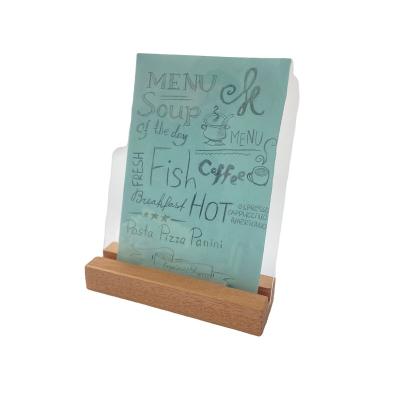 China China Wooden Bulletin Board Stand Desktop Menu Source Mention Card Holder for sale