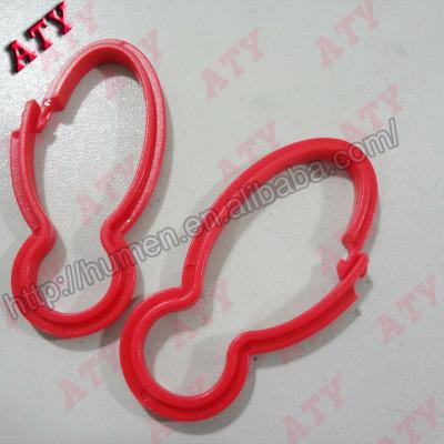 China plastic hook for key ring 57mm(L)*5mm(D) for sale