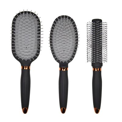 China Professional Custom Wholesale Waterproof Detangling Hair Brush Curly Bristle Logo Salon Cushion Hairbrush Nylon Hair Brush for sale