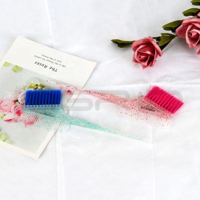 China Salon hair dye comb pressing comb hair dryer alon tip-end dye comb transparent double sided salon treatment bowl care for sale