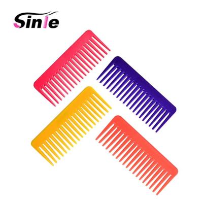 China Wholesale Logo Plastic Wide Tooth Private Massage Straightener Styling Comb Wet Hair Brush Without Handle for sale