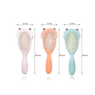 China Factory direct sales cartoon home animals combing silicone children hair brush set for sale