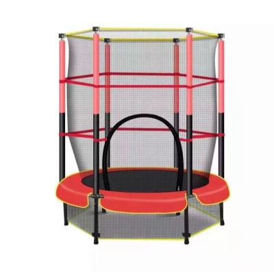 China With protective fitness kids net indoor trampoline with protective net safety shape indoor trampoline for jumping for sale