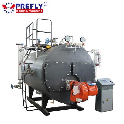 China PreFly new brand Horizontal price fire tube gas fired 1 ton steam boiler for sale